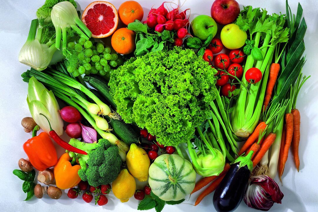Vegetables and fruits for potential
