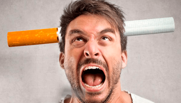 Irritation during smoking cessation in men
